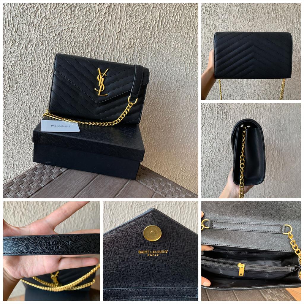 (MICROCHIP) LUXY LX2371 TAS SELEMPANG WANITA ON CHAIN CAVIAR WOC GOLD HARDWARE FREE BOX + SERTIFIKAT KUALITAS VIP PLATINUM 1:1