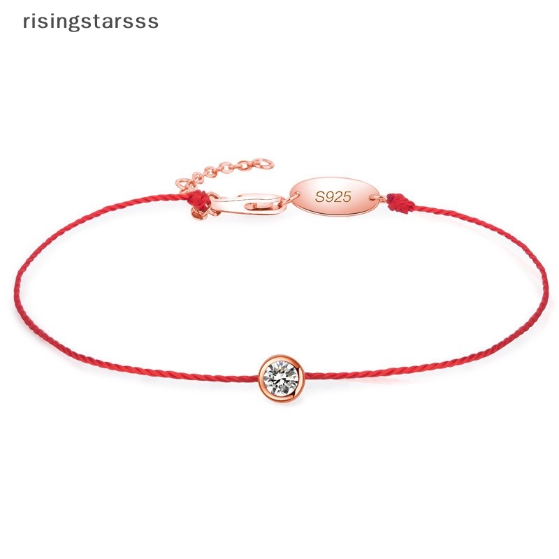 Rsid Span-new Gelang Tali Merah Zirkon Gelang Handmade Perhiasan Tali Pulseira Hadiah Untuk Wanita Jelly