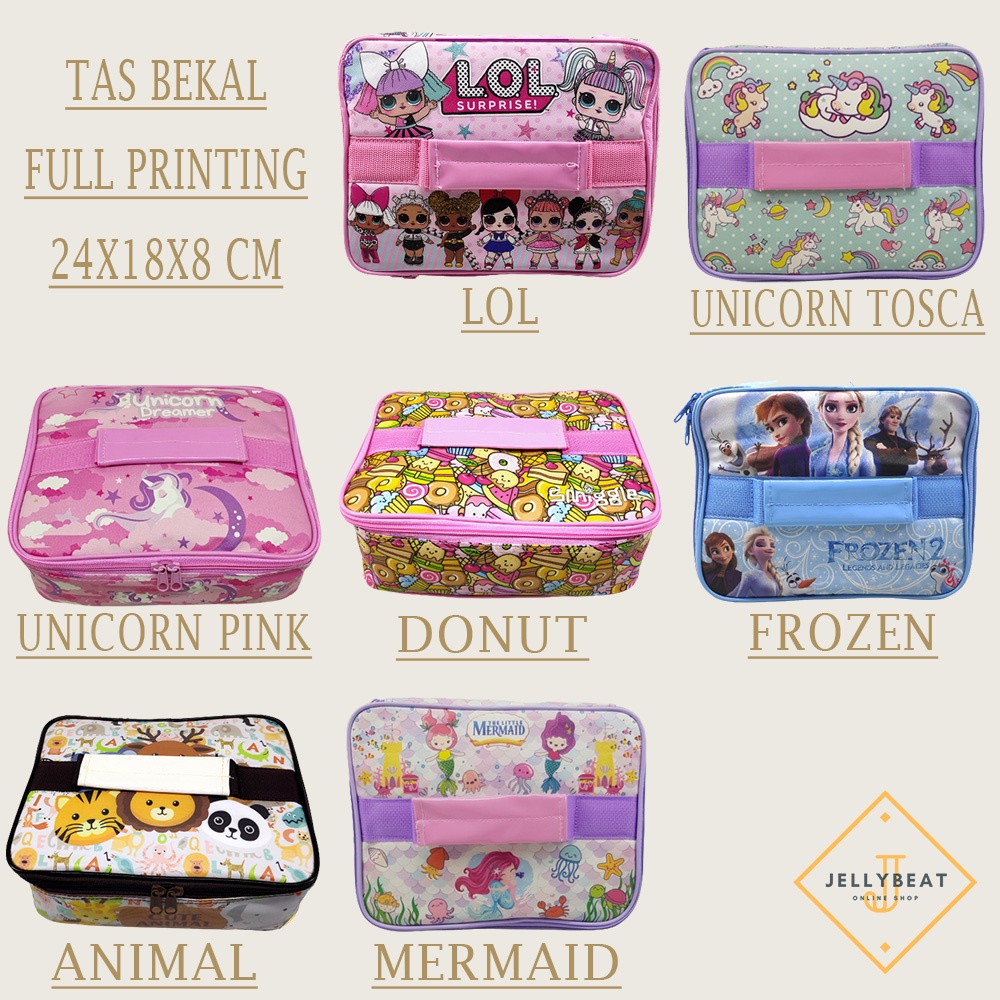 Tas Lunch Box BESAR PREMIUM Karakter Aluminium Foil Bag Insulated