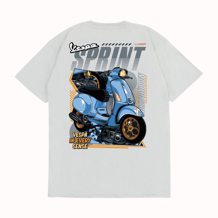 Kaos T Shirt Motor VESPA SPRINT VESPA MATIC Kaos Otomotif