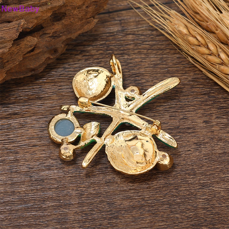 Newbaby Fashion Berlian Imitasi Mutiara Imitasi Bintang Laut Shell Bros Perempuan Lucu Pin Brooch ID