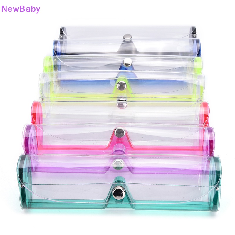 Newbaby New Stylish Bening Transparan PVC Soft Eye Pelindung Kacamata Kotak Case Holder ABU ID