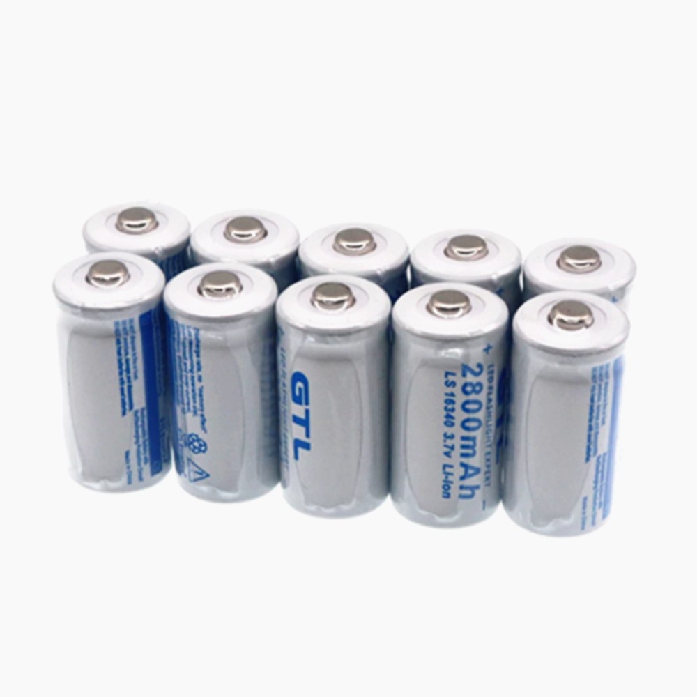 GTL 3.7V 2800mAh Lithium Li-ion 16340 Baterai CR123A Baterai Isi Ulang 3.7V CR123 untuk Lase