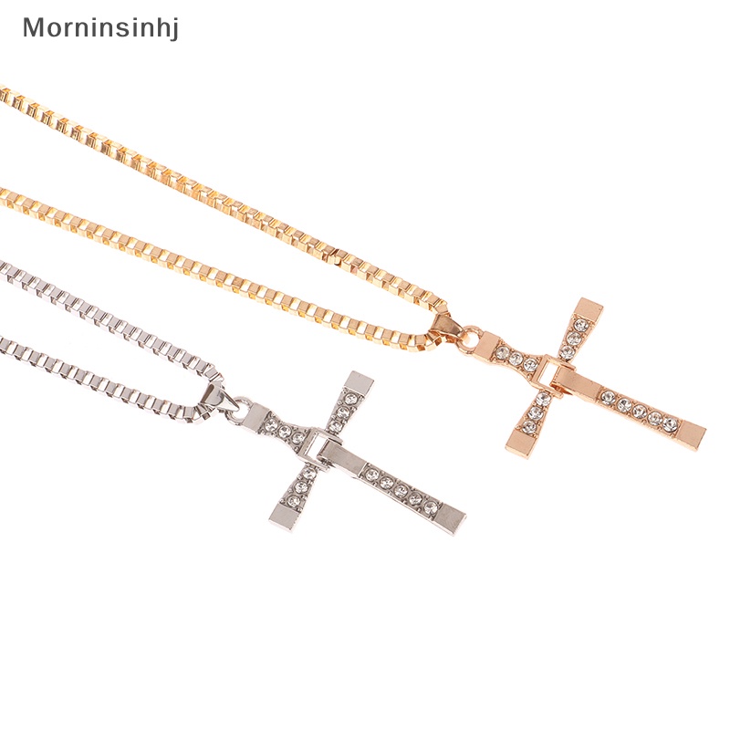 Mornin Moive Cross Necklace Kalung Liontin Salib Yesus Kristal Untuk Pria Hadiah Perhiasan id