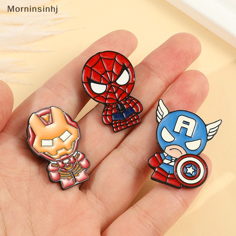 Mornin Disney Movie Avengers Iron Man Scarlet Witch Button Bros Superhero Captain America Enamel Kerah Pin Groot Spiderman Badge id