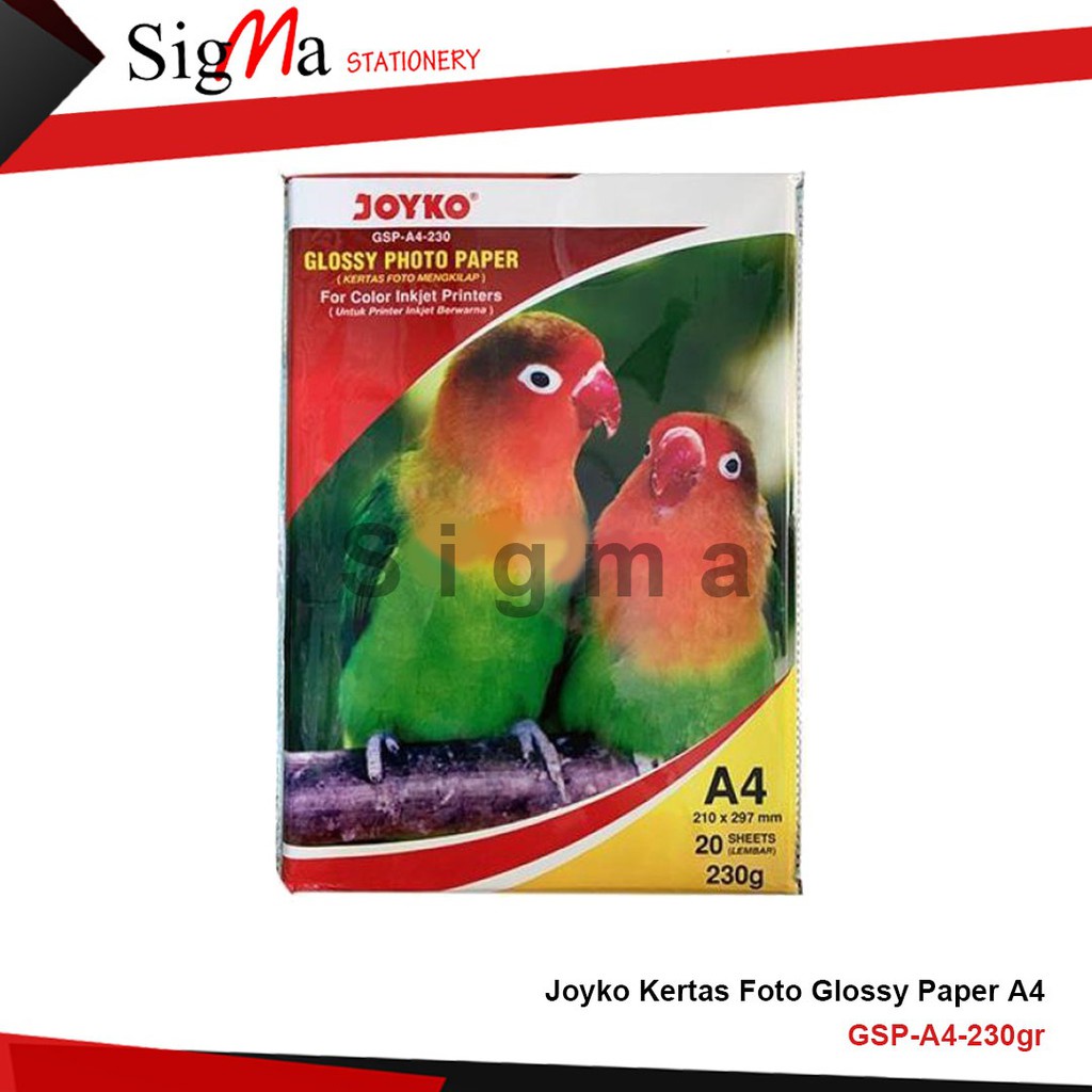

Joyko Kertas Foto Glossy Paper A4 GSP-A4-230gr
