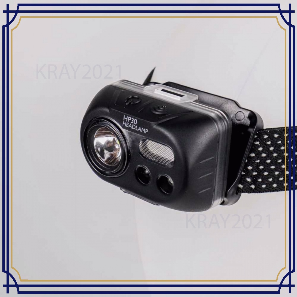 Senter Kepala Headlamp LED USB Rechargeable 200 Lumens - HP30