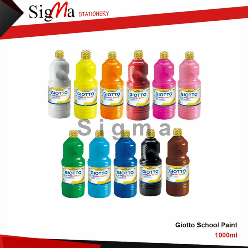 

Giotto School Paint 1000ml Cat Lukis / Cat Air Poster Lukis Washable / Cat Lukis