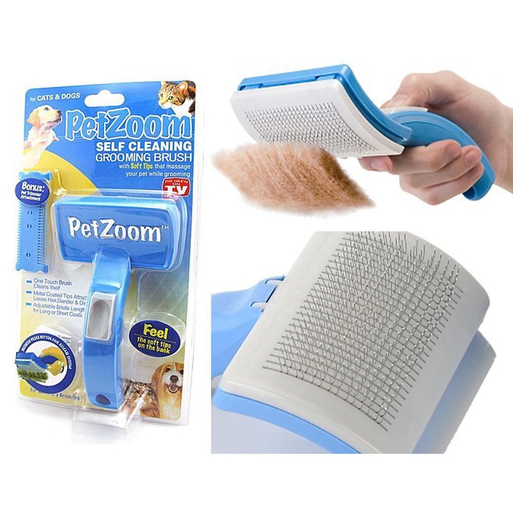 PetZoom - Self-Cleaning Brush For Dogs And Cats - Sisir Kucing dan Anjing