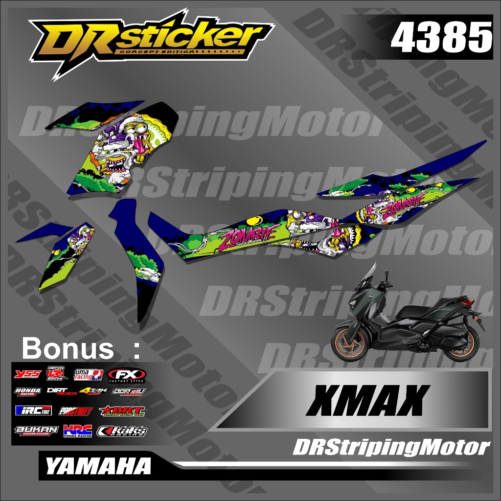 (COD) STIKER XMAX STRIPING XMAX 250 NEW SEMIFULL