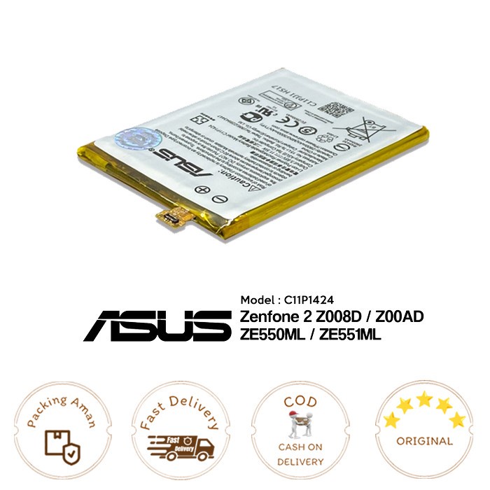 Baterai ASUS ZENFONE 2 Z008D / ZOOM / Z2 / ZE551ML ORI