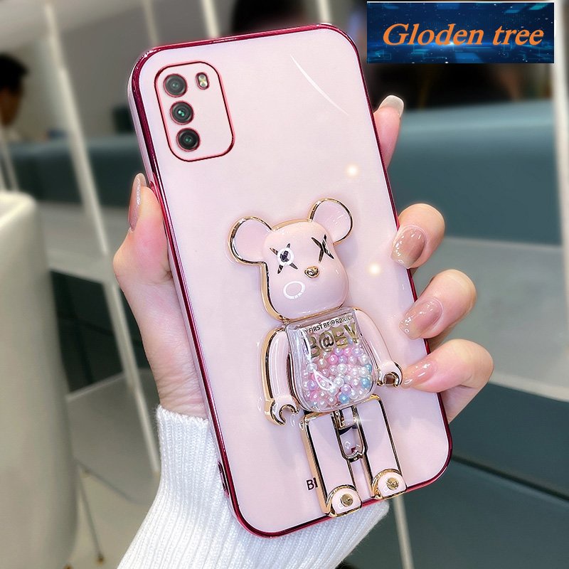 Pohon toserbaloden anti geser Casing handphone xiaomi poco m3 toserbaoftcase kampaslectroplated silikon shockproof stapelrotector senggolmooth intiprote anti pecah intipoftover desain baru