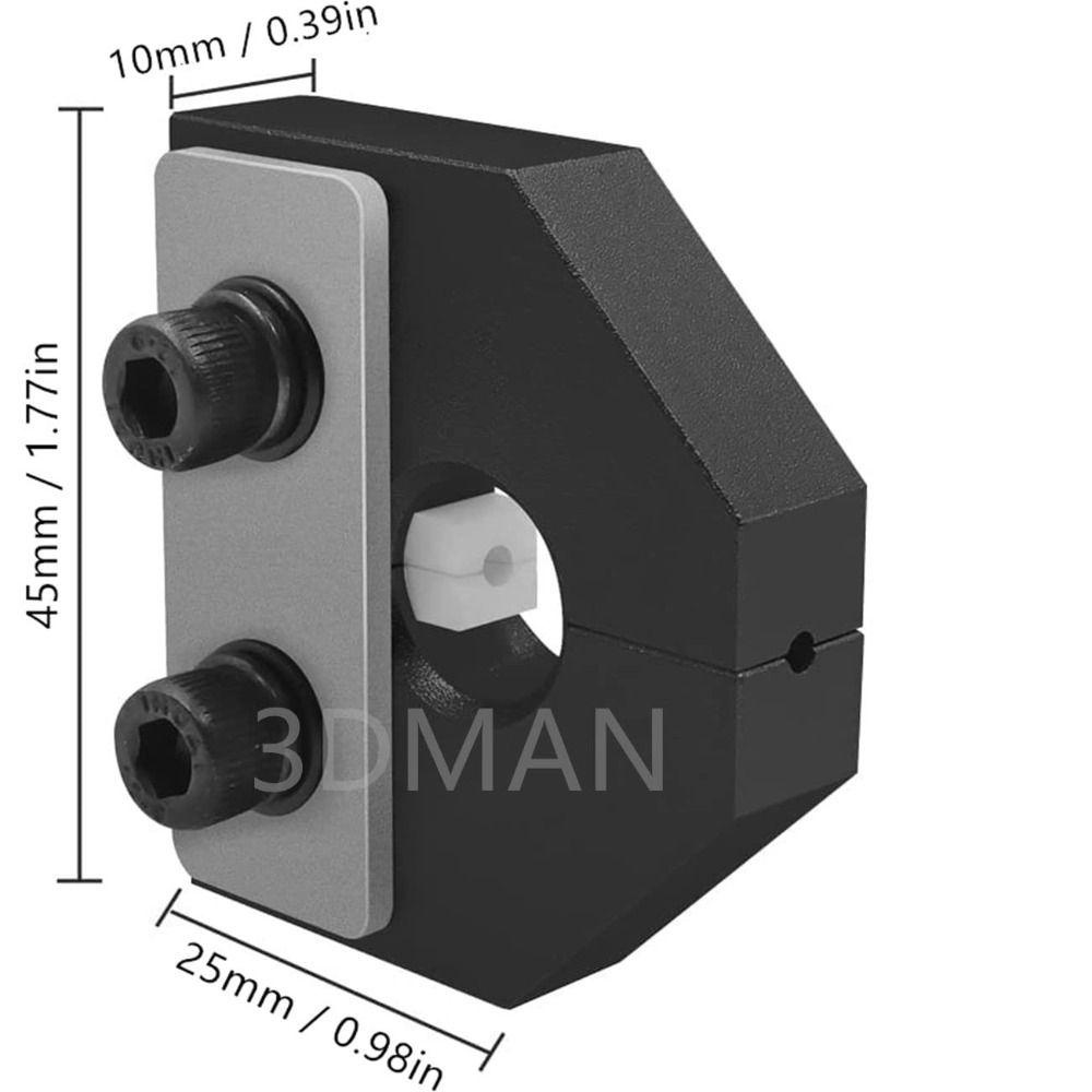 Populer Konektor Tukang Las Filamen Aksesoris Printer 3D Aluminium Berkualitas Tinggi Asam Polylactic Hitam Sambung Rusak Untuk Filamen 1.75mm