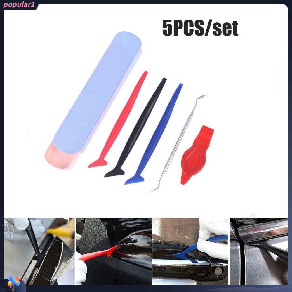 Populer 5pcs Squeegee Scraper Alat Detailing Kekerasan Fleksibel Mobil Vinyl Wrap Film Untuk Mobil