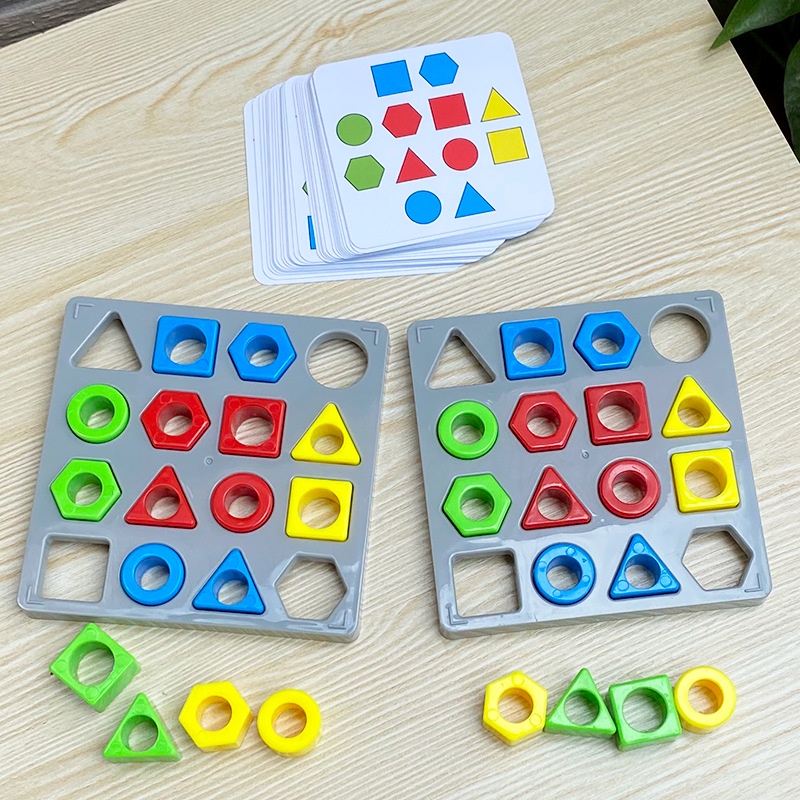 New Geometric Color and Shape Matching Game, Interaksi Orang Tua-Anak, Puzzle Anak Dan Mainan Edukasi Dini