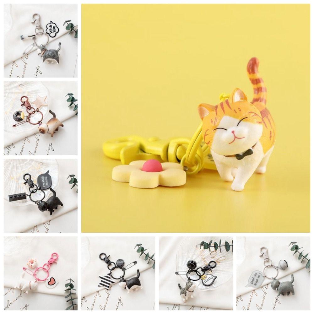 Needway Gantungan Kunci Kucing Animal Car Hanging Key Chain Gantungan Kunci Mobil Kitten Car Key Holder Untuk Hadiah DIY