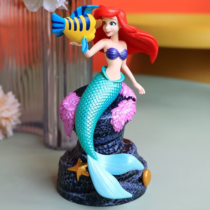 Mermaid Ariel Figure Model Beauty Fish Princess PVC Anime Figure Action Figurine Koleksi Model Mainan Mobil Hiasan Dekorasi Kue