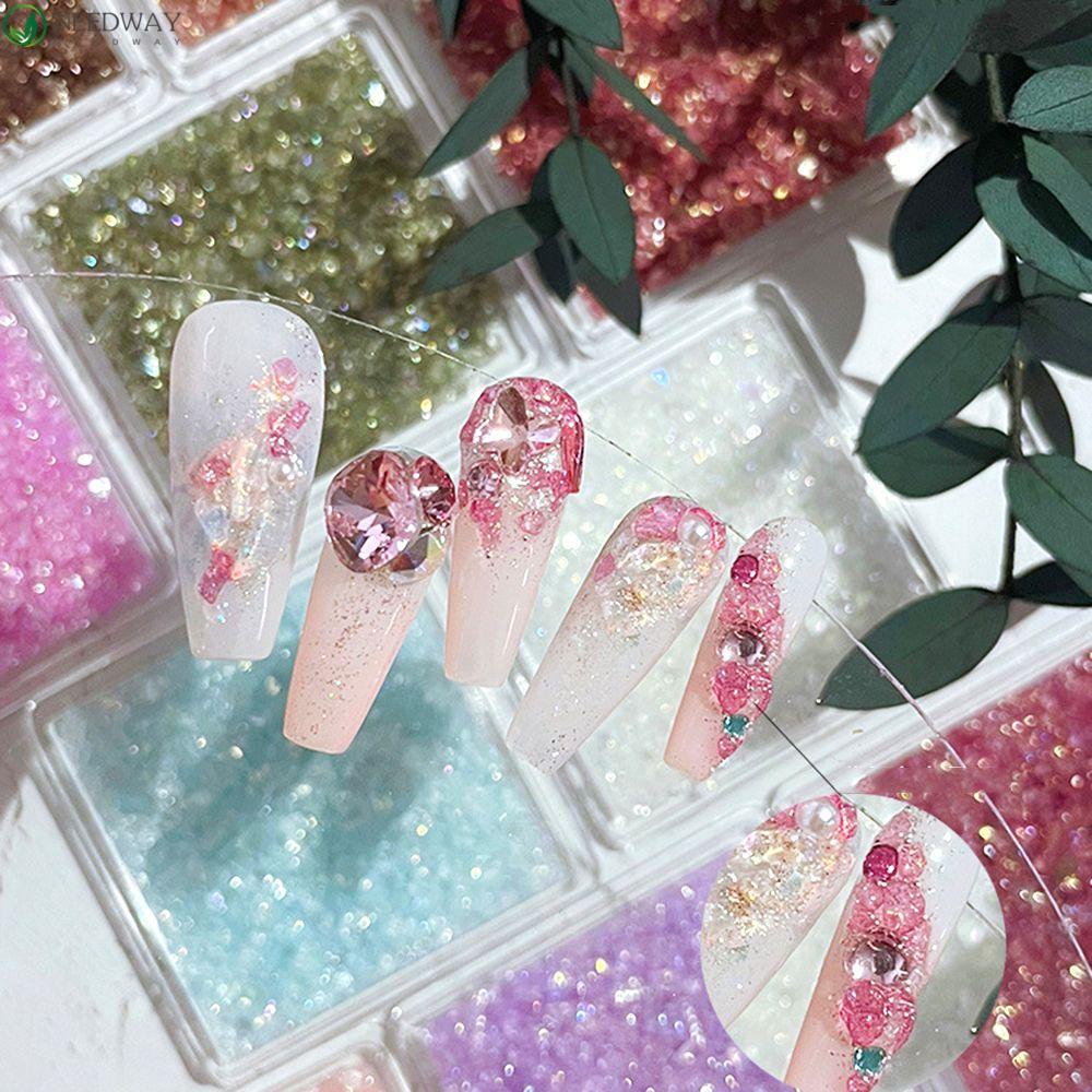 Needway Nail Art Rhinestones Mini Shiny Gems Ornamen Manikur Aksesoris DIY Craft Kristal Kuku Charms