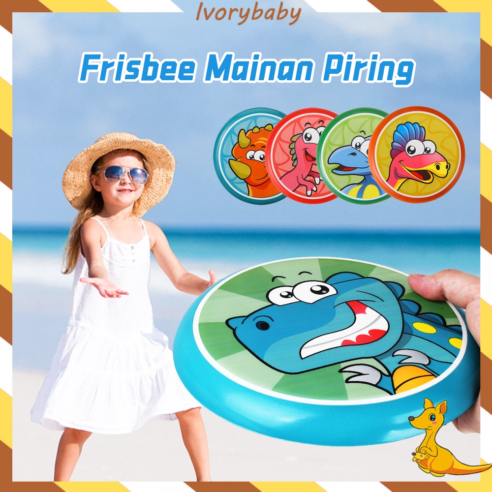 Ivorybaby Frisbee piring terbang bentuk dinosaurus Flying disk disc lembut boomerang outdoor