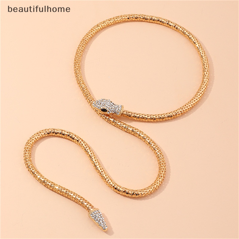 {beautifulhome} Gelang &amp; Bangles Rantai Ular Bohemian Zircon Lucu Pulsera Making Bracelet.