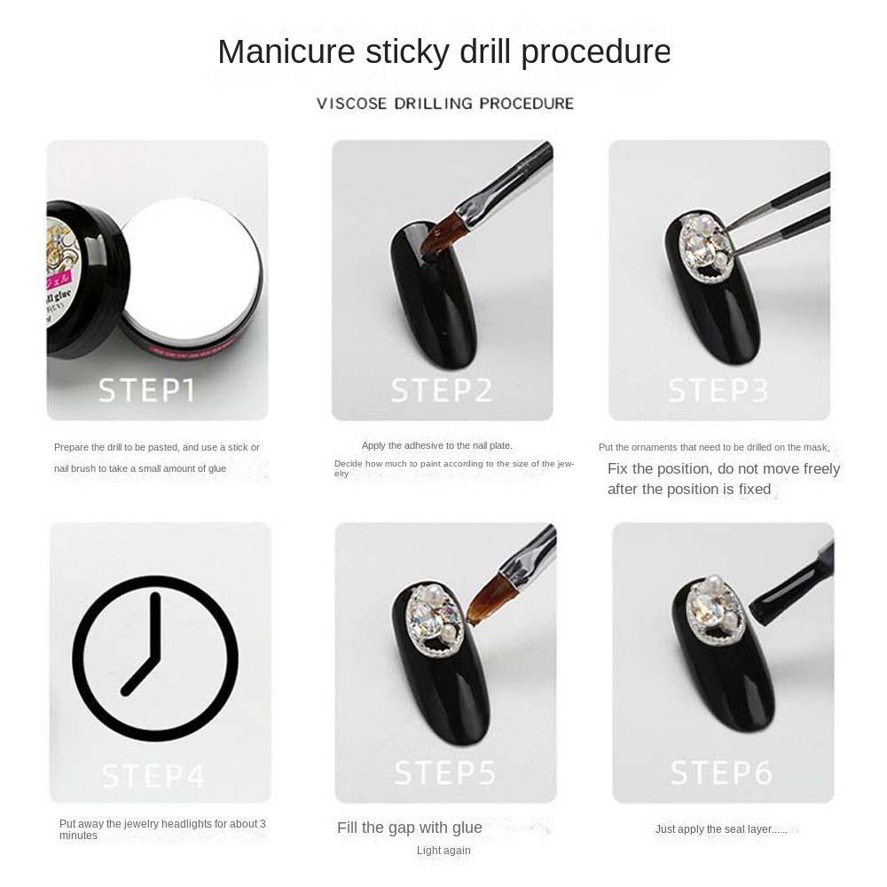 AUGUSTINA Agustinina Dekorasi Kuku Bahan Alloy Gaya Jepang Bulat Berlian Imitasi Manicure Nail Jewelry Untuk Wanita