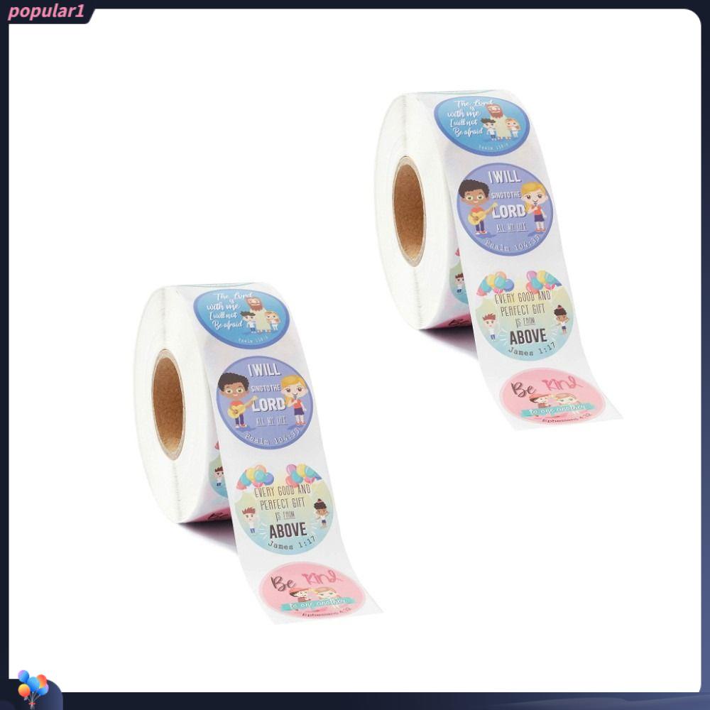 Populer Stiker Kristen8 Desain Bentuk Bulat Stiker Ayat Alkitab Religi Untuk Anak