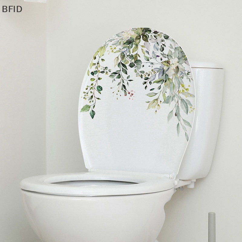 [BFID] Daun Tanaman Hijau Stiker Dinding Kamar Mandi Toilet Dekorasi Ruang Tamu Lemari Dekorasi Rumah Decals Mempercantik Diri Perekat Mural [ID]