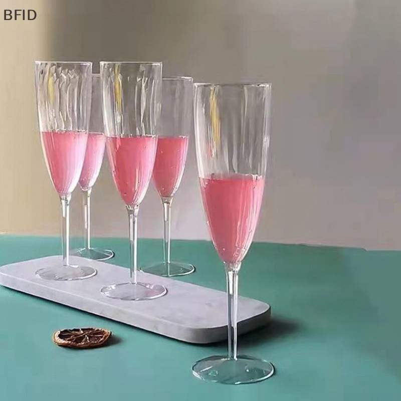 [BFID] Gelas Wine Merah Champagne Flutes Gelas Champagne Plastik Goblet Bening Sekali Pakai [ID]