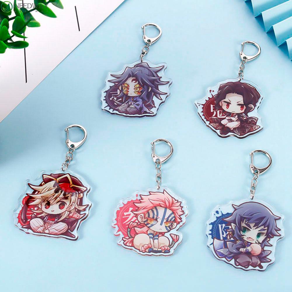 Needway Demon Slayer Gantungan Kunci Hadiah Akrilik Miniatur Patung Model Scultures Kyoujurou Key Ring