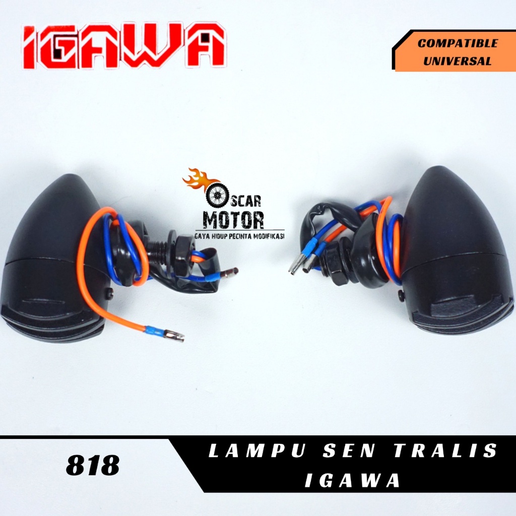 Lampu Sen Depan/Belakang Retro Japstyle Sein Acipi Grill Lamp Classic Reting Tralis Cb Caferacer Sen Jeep Bobber Cooper