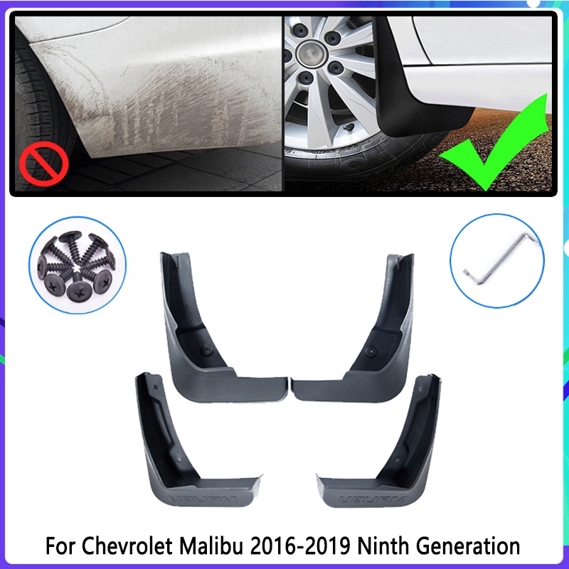 4pcs Flaps Lumpur Mobil Untuk Chevrolet Malibu 2016~2019 Mk9 2017 2018 Mudguard Splash Guards Fender Mudflaps Aksesoris Mobil