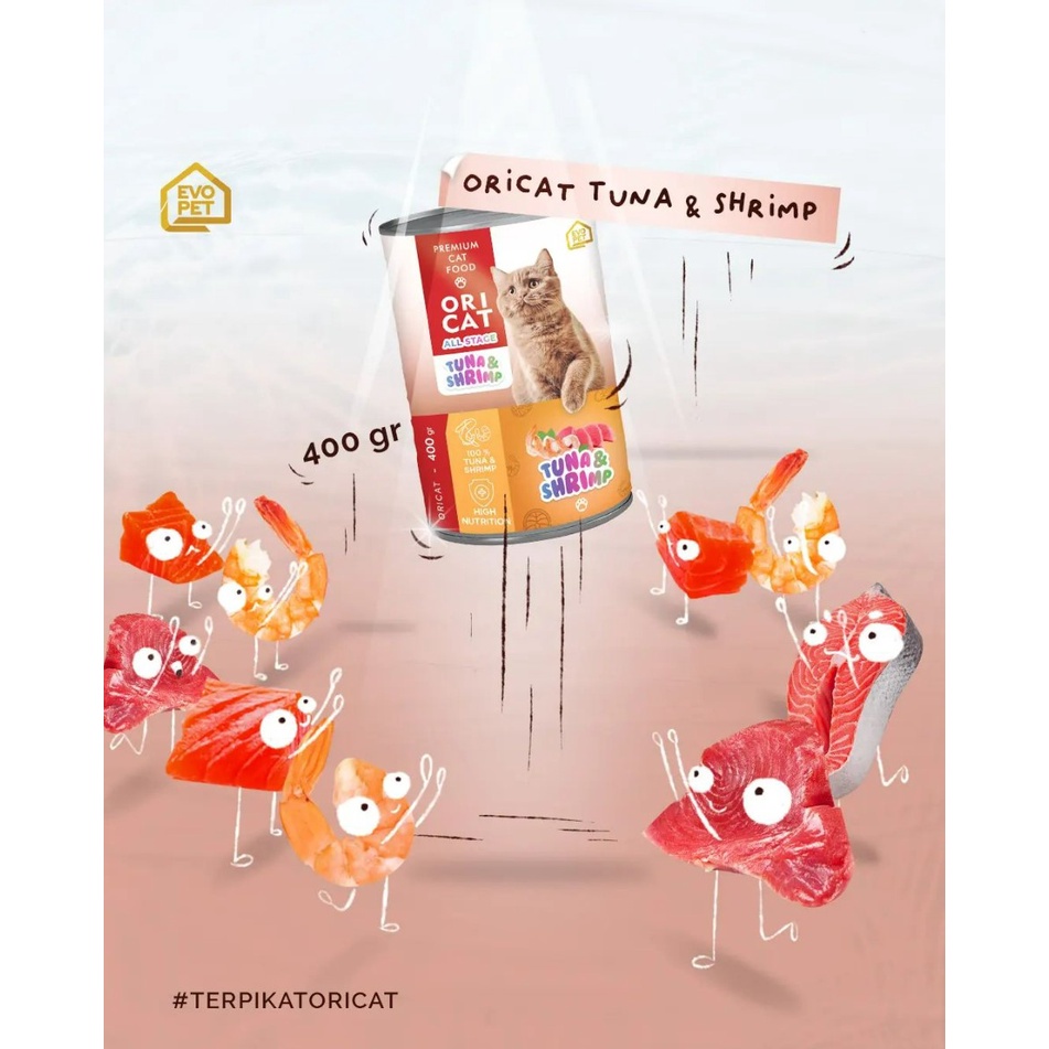 Ori Cat 400gr Kaleng Wet Food Makanan Kucing Basah