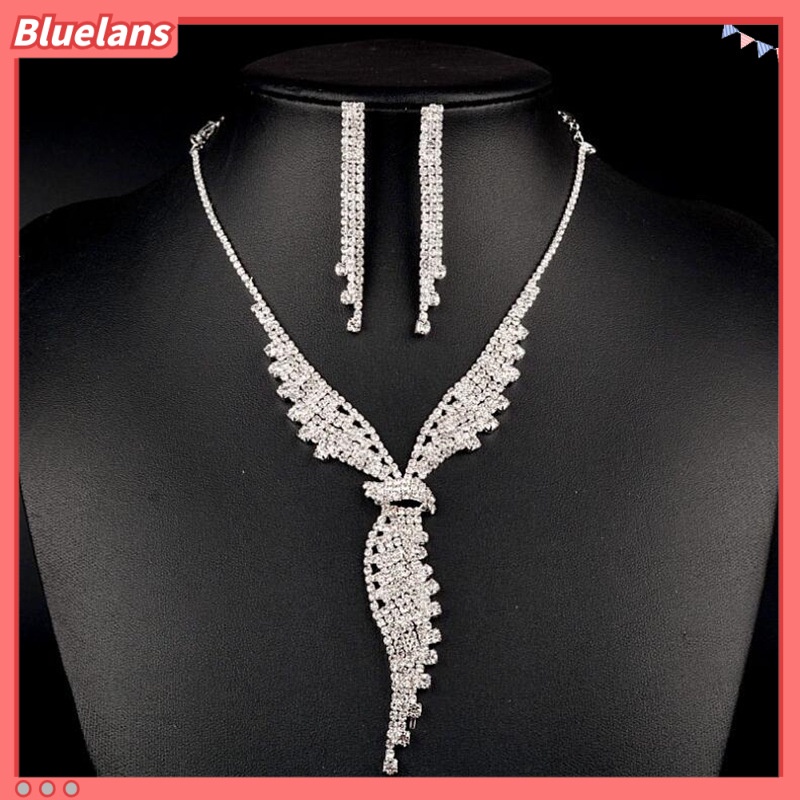 [BLS] Ornamen Set Rantai Cakar Sayap Malaikat Berlian Imitasi