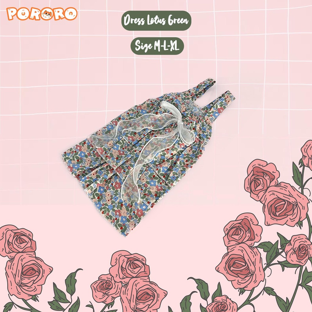 PORORO - Baju Kucing - Dress Orchid Flower