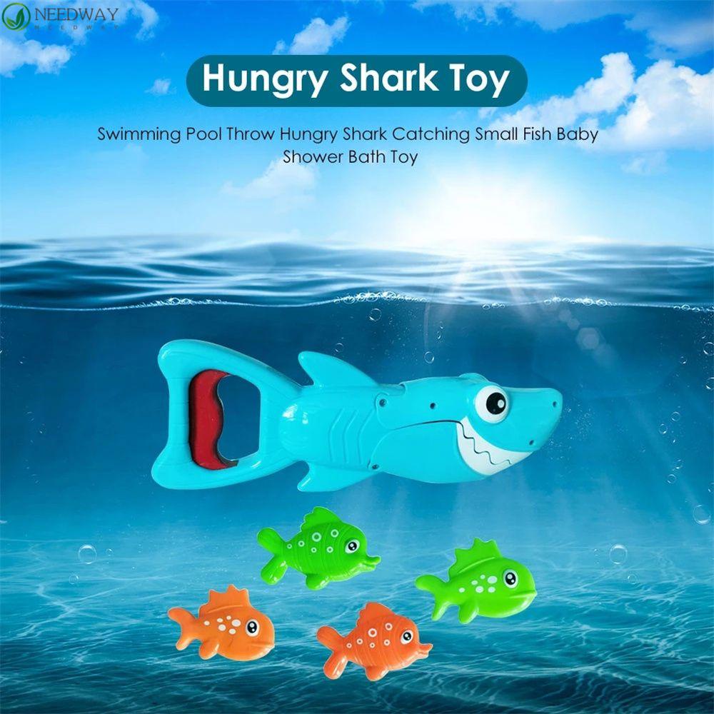 Needway Hiu Grabber Mainan Lucu Novelty Angka Mainan Ikan Kecil Mandi Mainan Anak Kamar Mandi Renang Mainan