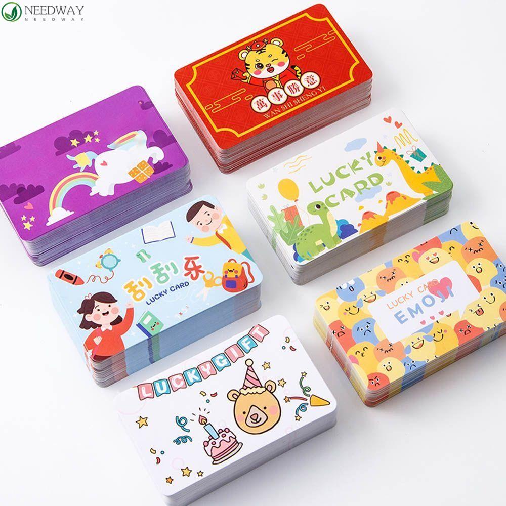 NEEDWAY Kartu Hadiah Kelas Keluarga Dinosaurus Lucky Game Family Perilaku Motivasi Diy Ucapan Berkah Pujian Stiker Belajar Dini Mengajar Diy Mendorong Puji Stiker