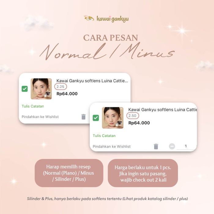 Kawai Gankyu Softlens - Voxie Phoenix Gray - -3.25 1pc