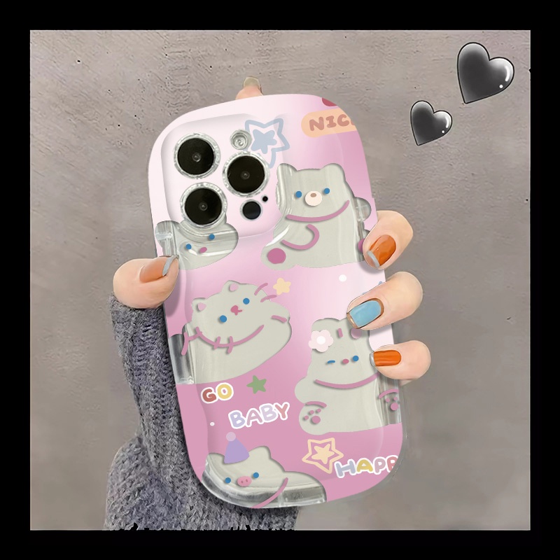 IPHONE Casing Transparan Kompatibel Untuk Iphone14 13 12 11 Pro Max XS X Xr8 +7 Plus Kucing Lucu Silikon Lembut Shockproof Casing Ponsel Cover Sel Precticer