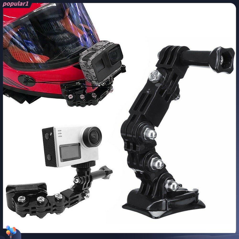 POPULAR Populer 20pcs Helm Depan Dagu Mount Full Face Berdiri Olahraga Luar Ruangan Dukungan Yang Dapat Disesuaikan Untuk Gopro Hero7 6 5 4 Aksesoris