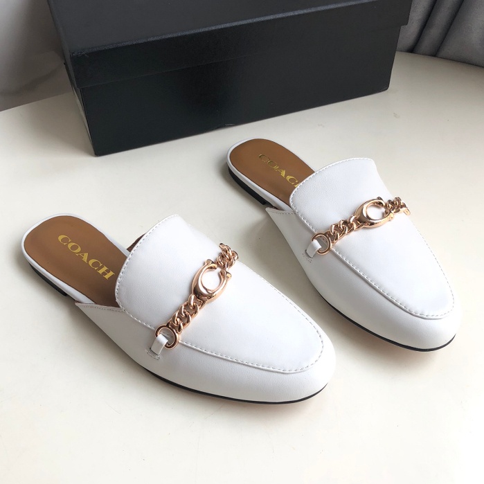 FLat coach original slippers shoes flat shoes leather For Women