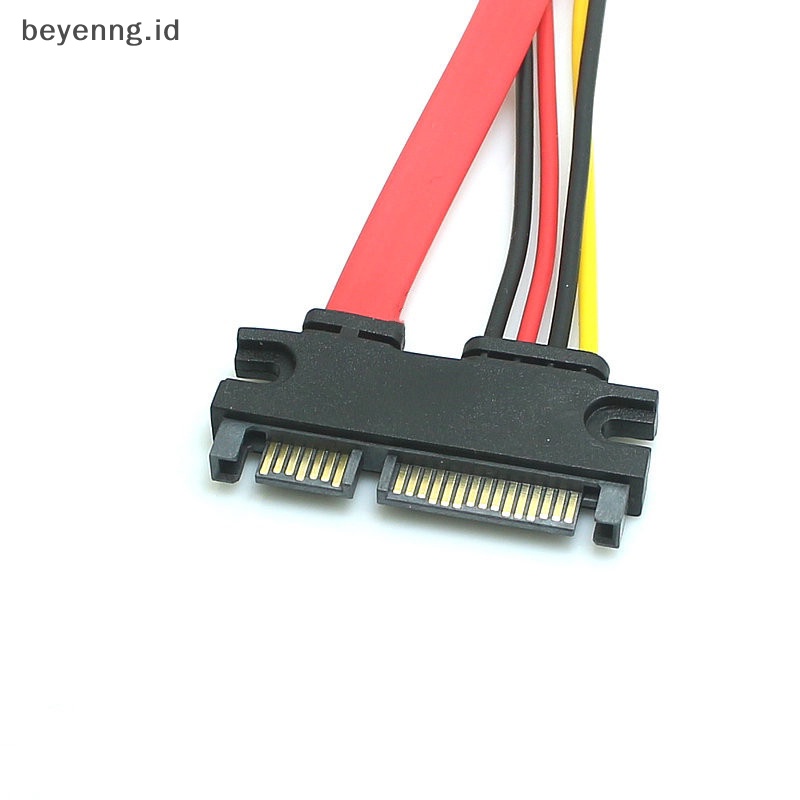 Beyen Sata 22pin Male To Female Kabel Ekstensi Sata 22pin Male To Female 7+15 Pin Sata Data Power Combo Cable Hard Disk Extension Cable ID