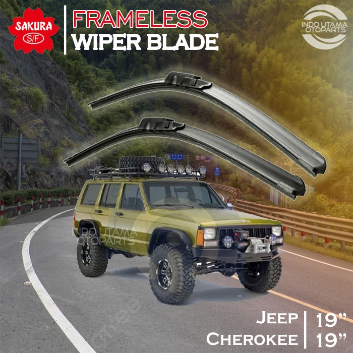 Wiper Frameless Jeep Cherokee Karet Kaca Mobil SAKURA