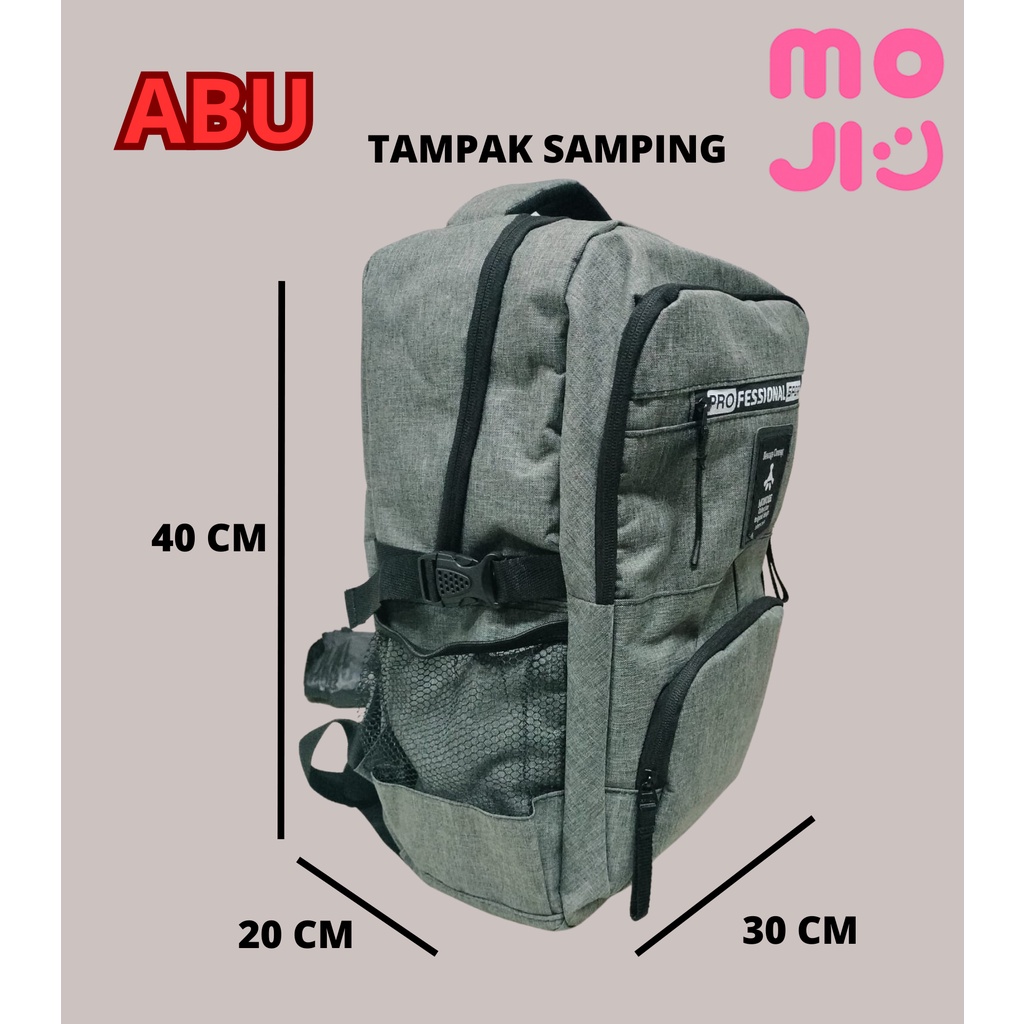 Tas Ransel Monobe Unisex - FREE RAINCOAT - Abu