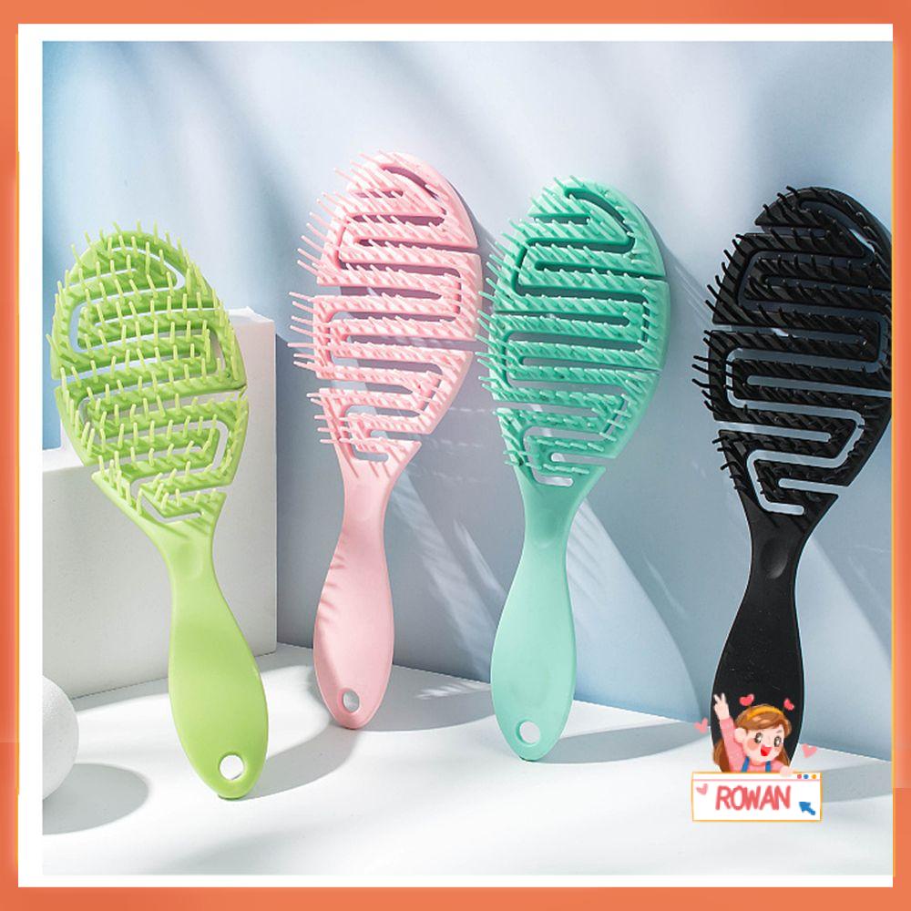 R-FLOWER Sisir Rambut Alat Penata Rambut Lembut Bantalan Udara Sikat Rambut Sisir Pijat TPE Berongga Statis
