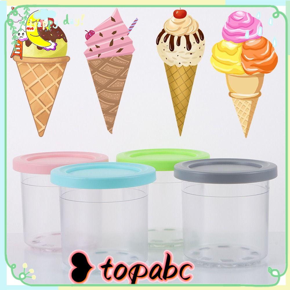 2/4pcs Ice Cream Pints Cup Kotak Botol Anti Bocor Toples Penyimpanan Gadget Dapur Untuk Ninja Creami For For For Ninja