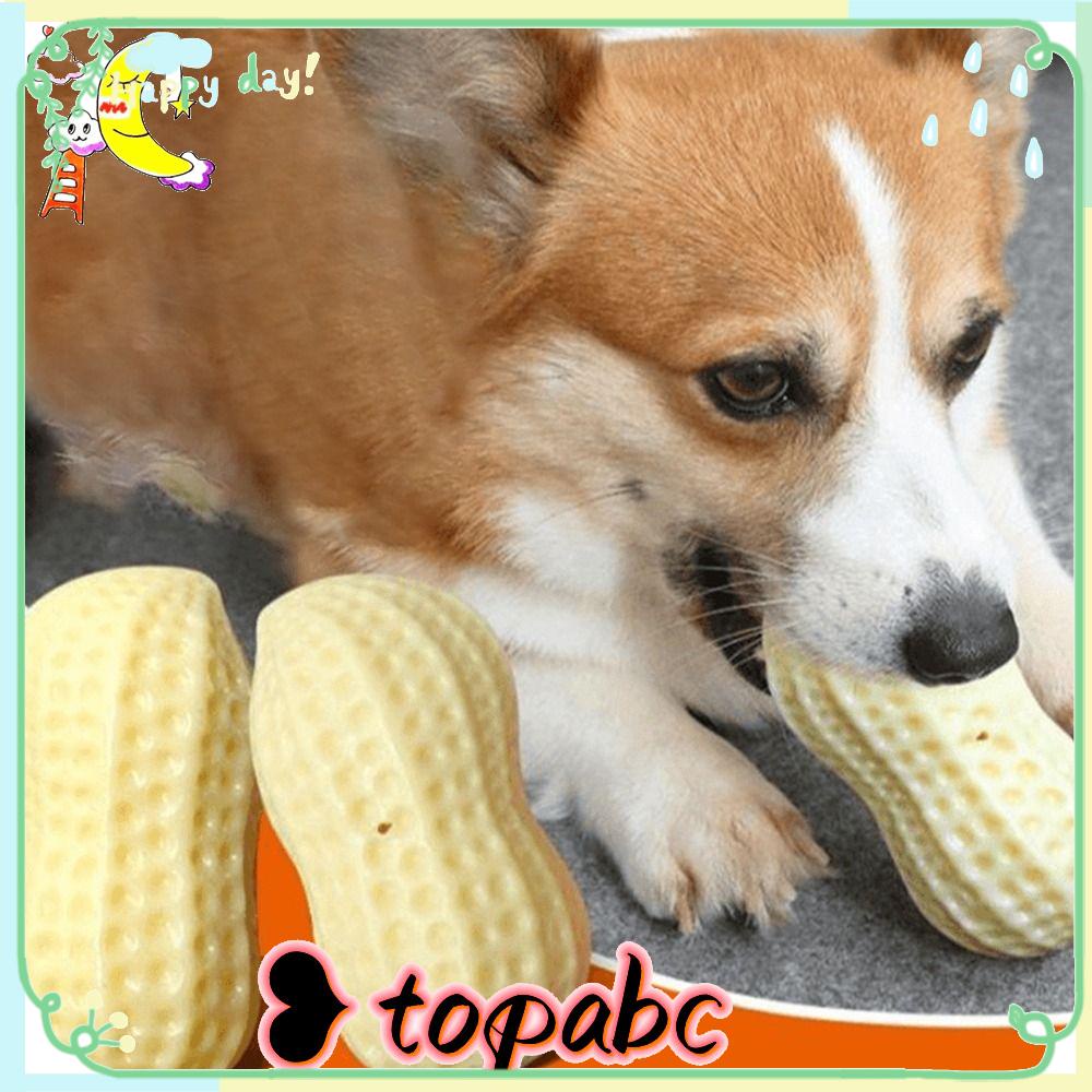 TOP Mainan Anjing Kacang Aksesoris Gerinda Bola Mainan Hewan Peliharaan Tahan Gigit Interaktif
