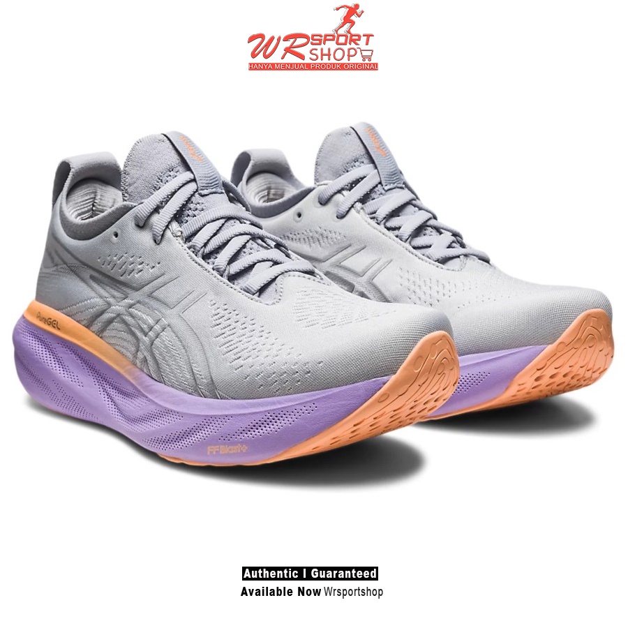 Sepatu Lari Wanita Asics GEL-NIMBUS 25 Piedmont Grey ORIGINAL