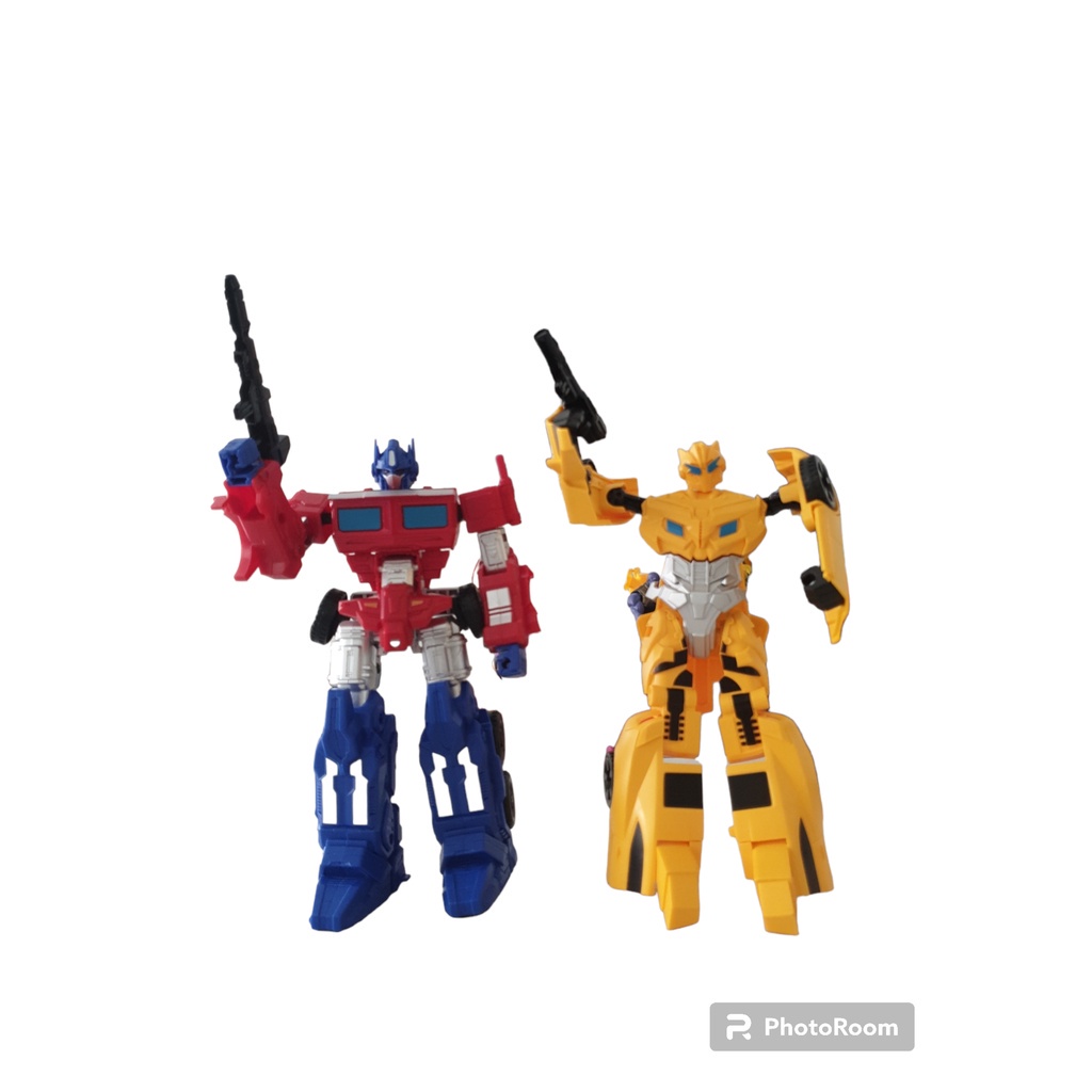 Robot TRANSFORMERS - Optimus Prime &amp; Bumblebee Z0102 Mainan Anak Robot Action Figure Transformers The Reformers dapat berubah jadi Mobil