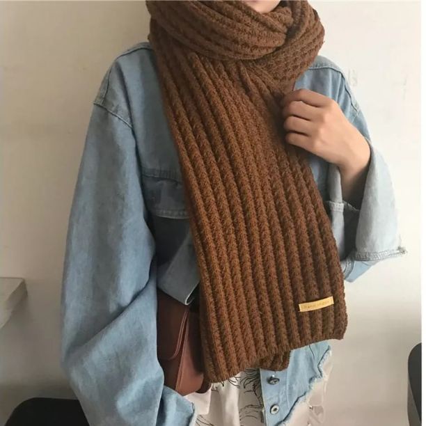 KNITTED BASIC SHAWL SCARF WINTER KOREAN STYLE CASHMERE IMPORT SYAL PASHMINA MUSIM DINGIN