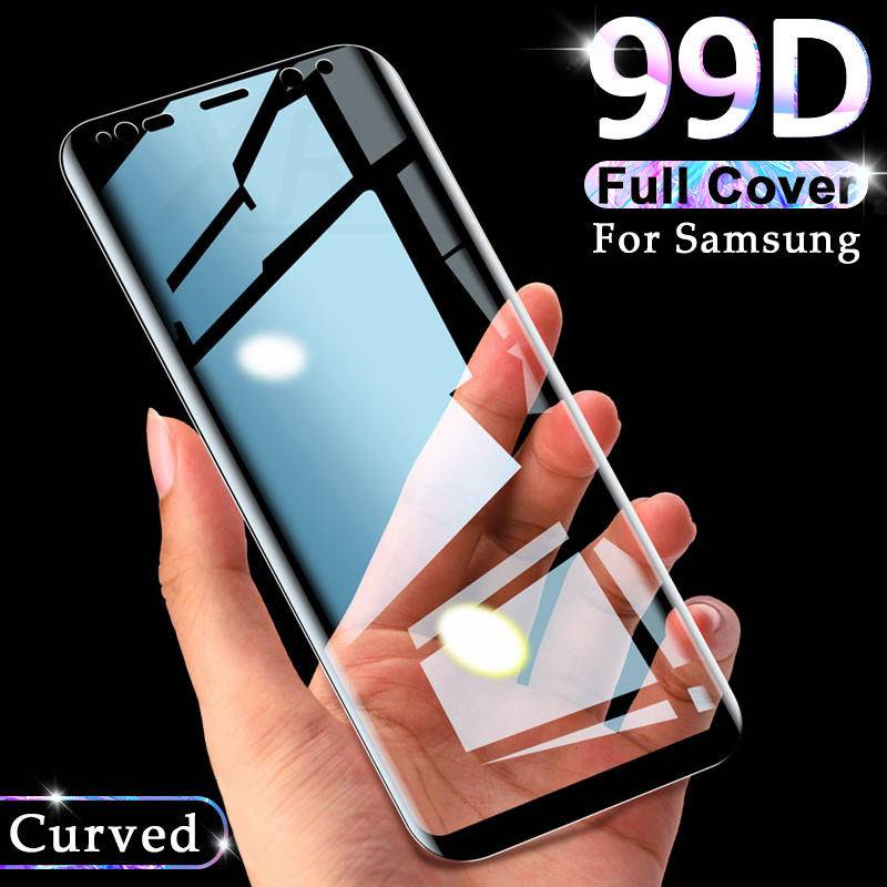 Full Curved Tempered Glass Untuk Samsung Galaxy Note10 Note20 Note8 Note9 S20 S21 S22 S23 Plus Ultra 4G 5G UW Pelindung Untuk Samsung Galaxy S S10 S8 S9 Cahaya Mewah Plus 5G Film